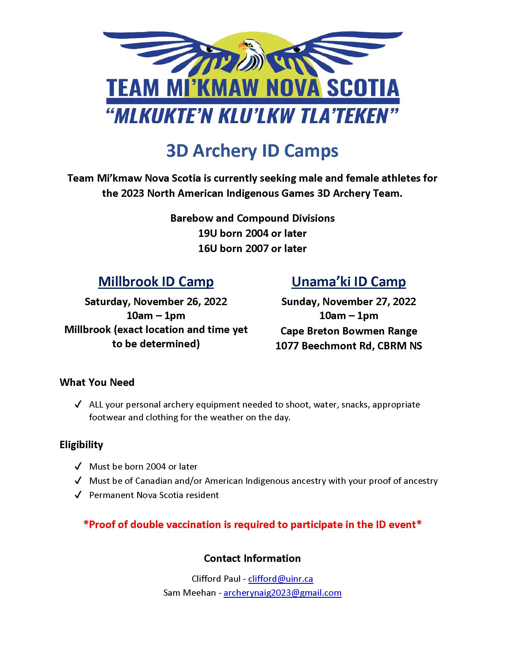 3D Archery ID Camps