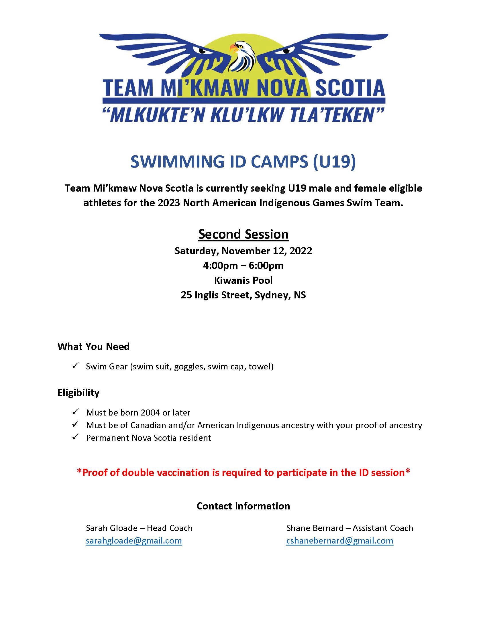 Swimming ID Camp - Nov
