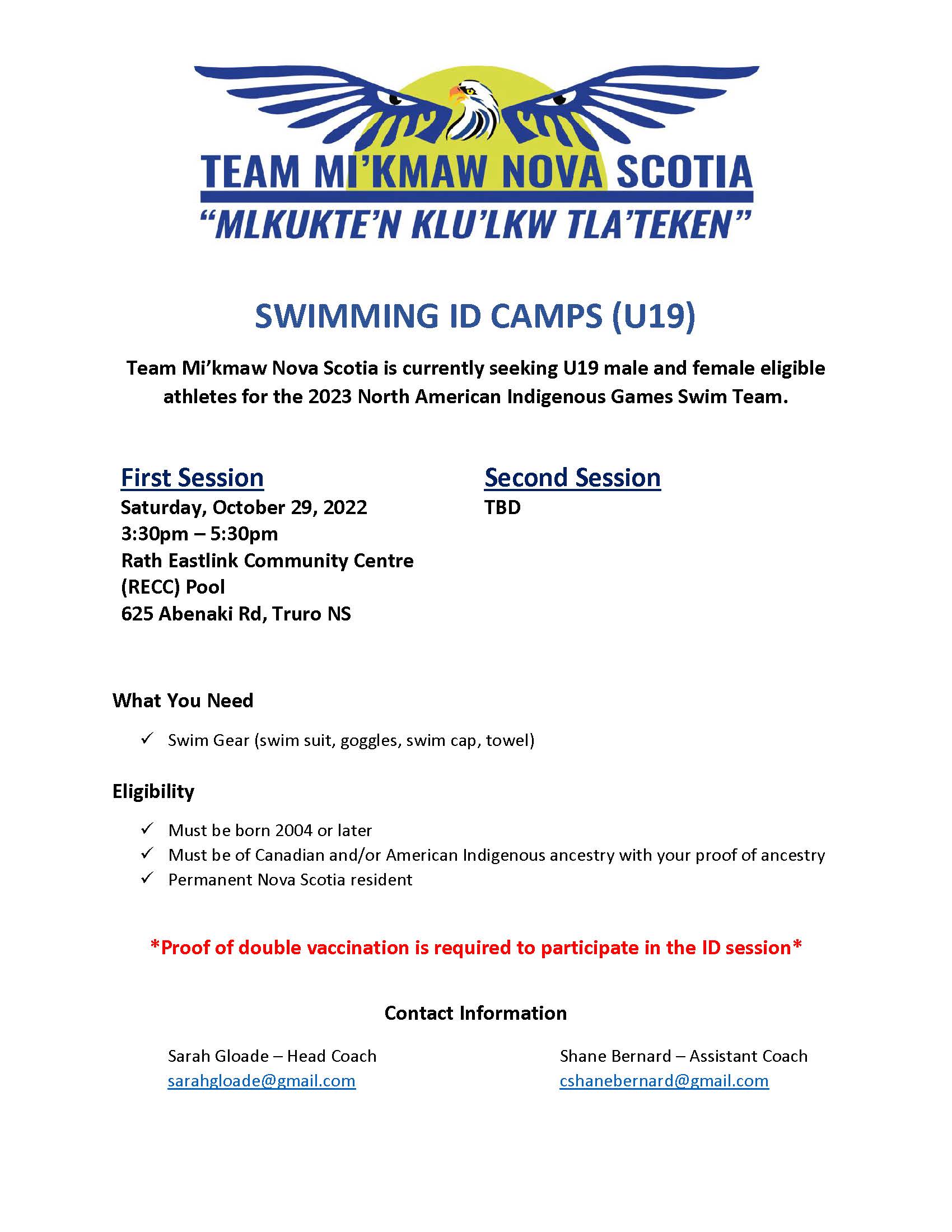 Swimming ID Camps - Oct